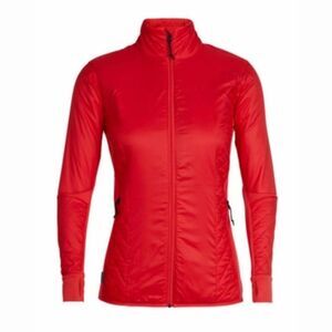 Icebreaker Jacket Helix Merino Wool Full Zip Red Small